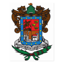 Coat of arms Michoacan Official Mexico Symbol Logo Postcard