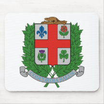 Coat of Arms Montréal Canada Official Symbol Mouse Pads
