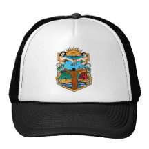 Coat of Arms of Baja California Mexico Official Mesh Hats