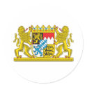 Coat of Arms of Bavaria Official Germany Symbol stickers