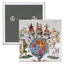 Coat of Arms of King James I of England buttons