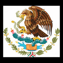 Coat of arms of Mexico print posters