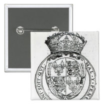 Coat of Arms of Queen Elizabeth I buttons