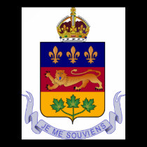 Coat of arms Québec Official Canada Heraldry Logo posters