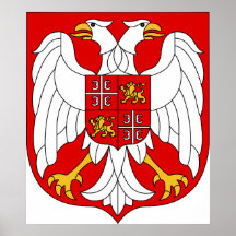 Coat of arms Serbia & Montenegro Official Symbol Print