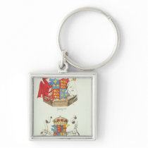 Coats of Arms of Henry VII  and Elizabeth of York keychains