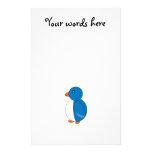 Cobalt blue penguin stationery paper