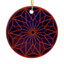Cobalt & rust dreamweaver, ornament