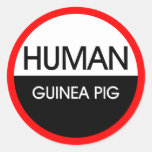 Cobaye humain autocollants ronds
