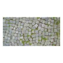 Cobblestone Road Texture Background Photo Greeting Card