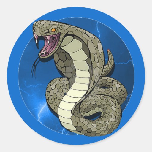Cobra Lightning Round Sticker