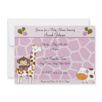 Cocalo Jacana Animals Baby Shower Invitations