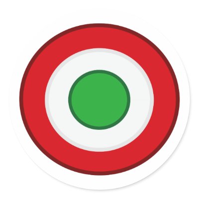 Coccarda Coppa Italia, Italy Round Sticker by bestflag