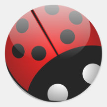 Coccinelle Autocollants Ronds