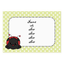Coccinelle de Cutie Cartes De Visite Professionnelles