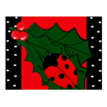 Coccinelle de Noël Cartes Postales