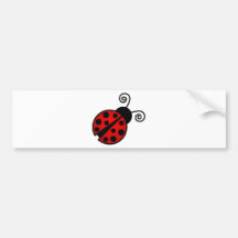 Coccinelle mignonne - rouge et noir adhésifs pour voiture