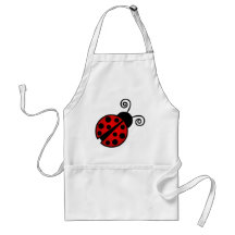 Coccinelle mignonne - rouge et noir tabliers