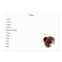 Coccinelle Modèle De Carte De Visite