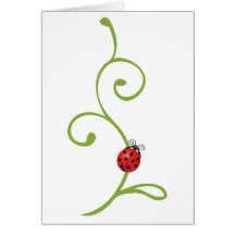 Coccinelle sur la vigne carte
