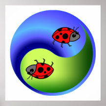 Coccinelle Yin Yang Affiche