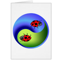 Coccinelle Yin Yang Carte De Vœux