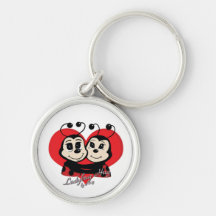 Coccinelles étreignant Keychain Porte-clés