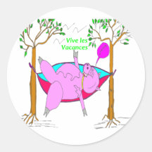 COCHON EN VACANCES 1.PNG AUTOCOLLANTS