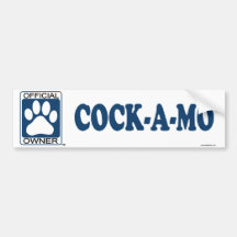 Cock-A-Mo Blue Bumper Stickers