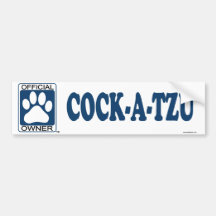 Cock-A-Tzu Blue Bumper Sticker
