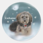Cockapoo Christmas Gifts Round Sticker