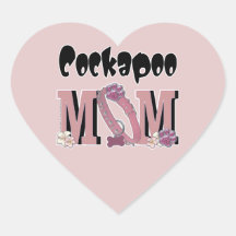 Cockapoo MOM Heart Stickers