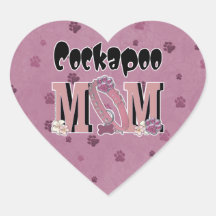 Cockapoo MOM Heart Stickers