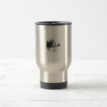 Cockatiel on goat bw circle mug