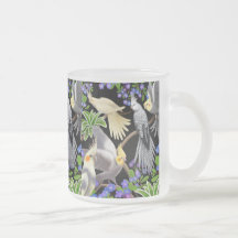 Cockatiels and Forget Me Nots Mug