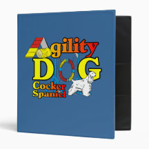 Cocker Spaniel Agility Vinyl Binder