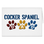 COCKER SPANIEL Dad Paw Print 1 Cards