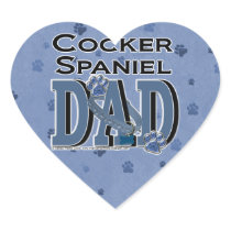 Cocker Spaniel DAD Heart Stickers