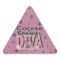 Cocker Spaniel DIVA Triangle Stickers