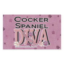 Cocker Spaniel DIVA Rectangular Stickers
