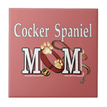 Cocker Spaniel Dog Mom Ceramic Tile