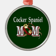 Cocker Spaniel Dog Mom Ornament