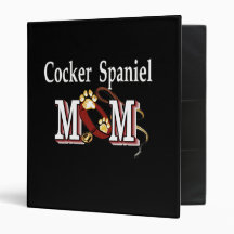Cocker Spaniel Dog Mom Vinyl Binders