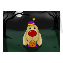Cocker Spaniel Halloween Card