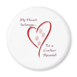 Cocker Spaniel Heart Belongs Fridge Magnet