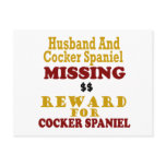 Cocker Spaniel & Husband Missing Reward For Cocker