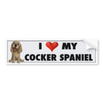 Cocker Spaniel Love Sticker