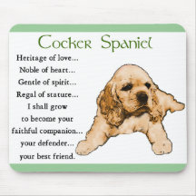 Cocker Spaniel Lovers Gifts Mouse Pads
