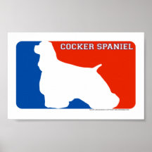 Cocker Spaniel Major League Dog Print