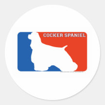 Cocker Spaniel Major League Dog Sticker